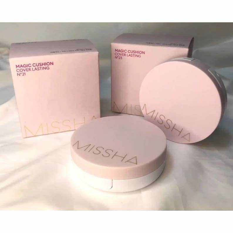 Phấn Nước Missha Magic Cushion Cover lasting SPF50+ Pa+++ misha hồng chính hãng