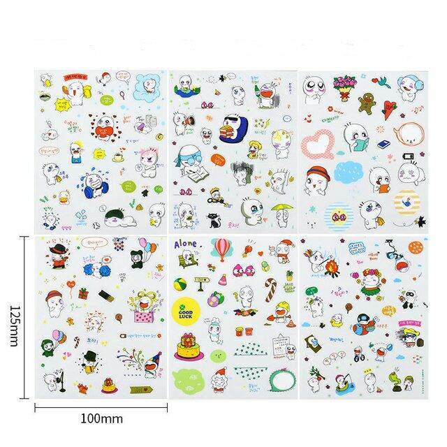 Set 6 tấm sticker dán Syung dán trang trí