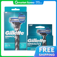Gillette | Tay cầm dao cạo râu Gillette Mach3 Manual 1 cái + 1 lưỡi + 4