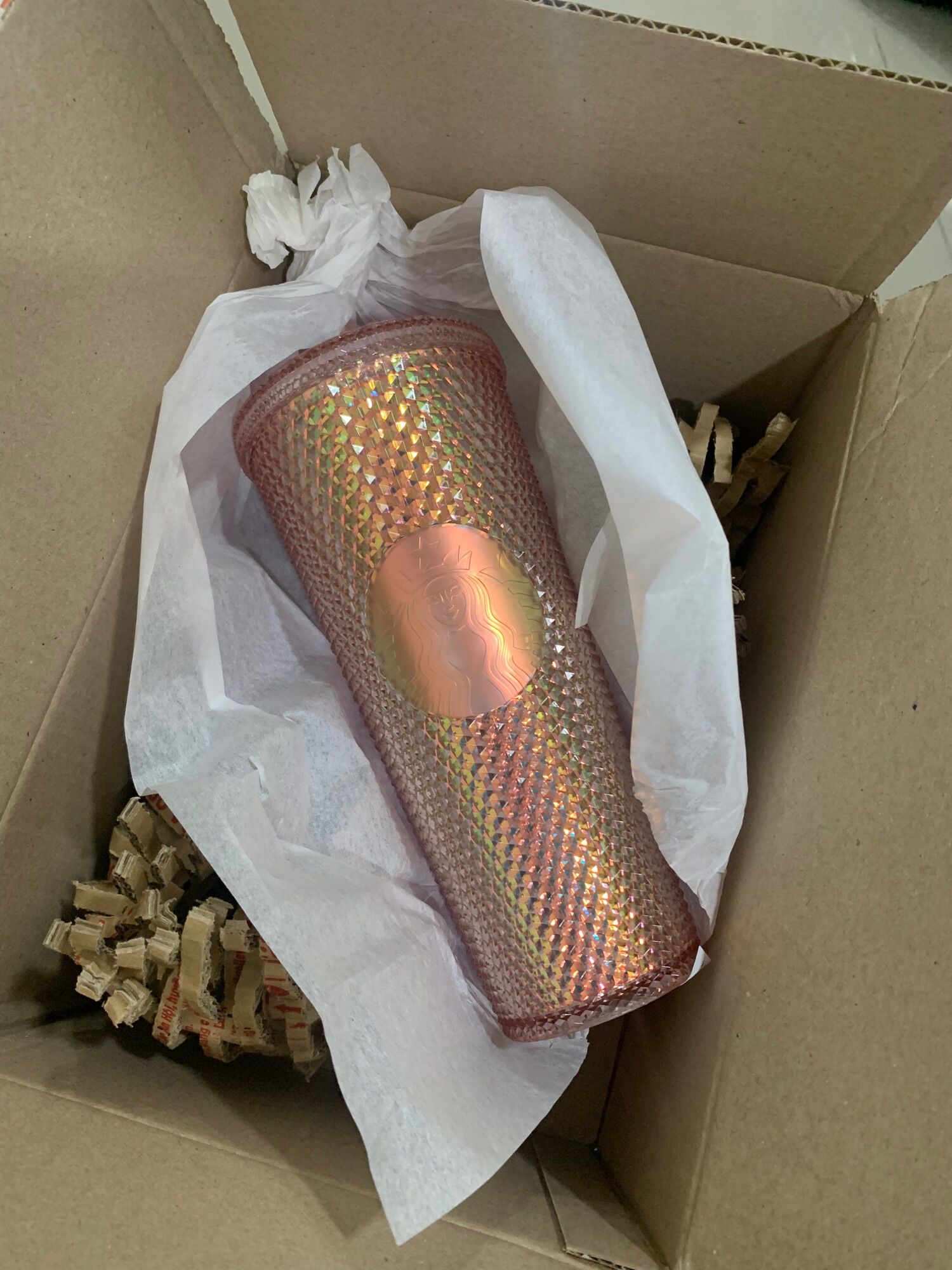 STARBUCKS Cold cup BlingTwinkle Rose Gold 710ML