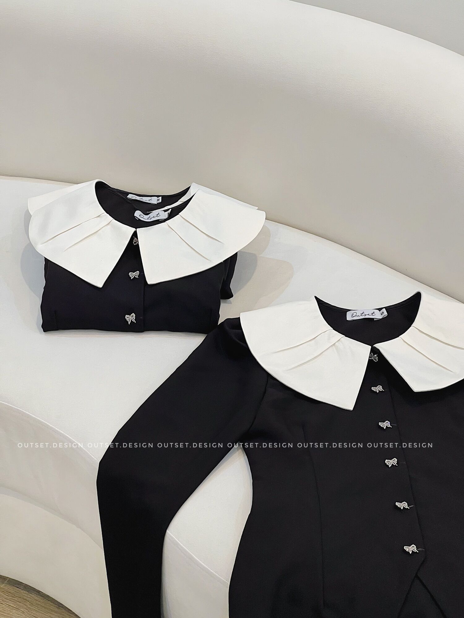 OUTSET- Áo Butterfly phối cổ thanh lịch