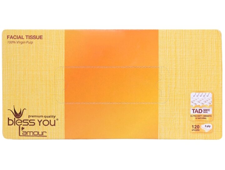 Thùng ( 60 Hộp)  Khăn Hộp BLESS YOU LAMOUR 120 tờ