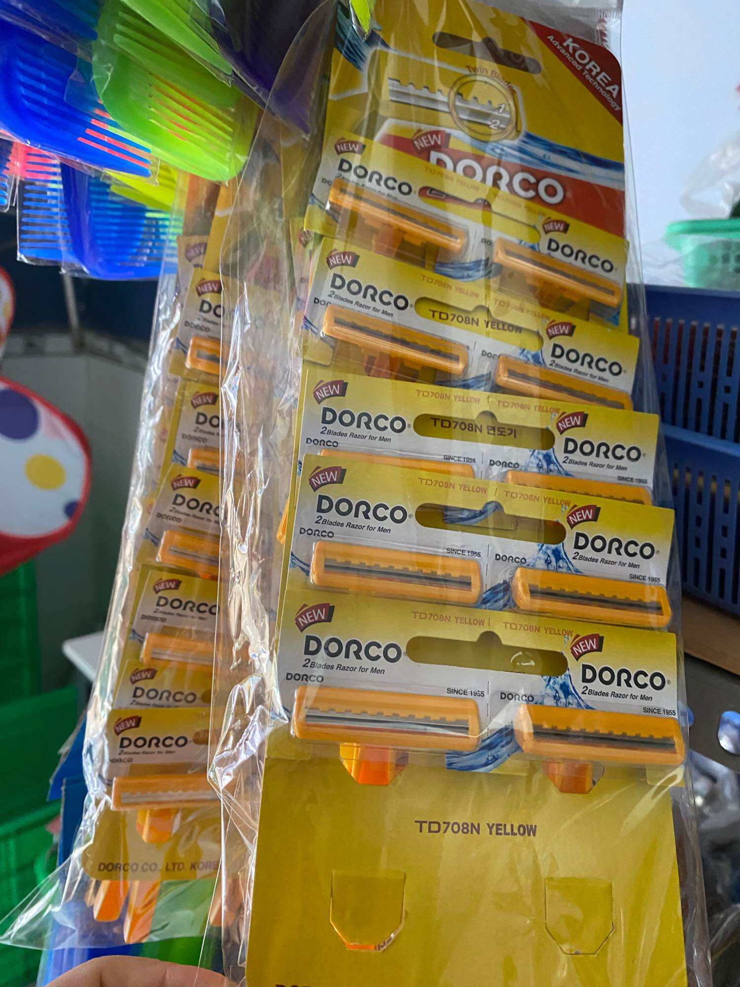🍭Set 12 Cây Cạo Râu Dorco Vàng 2 Lưỡi, Bén