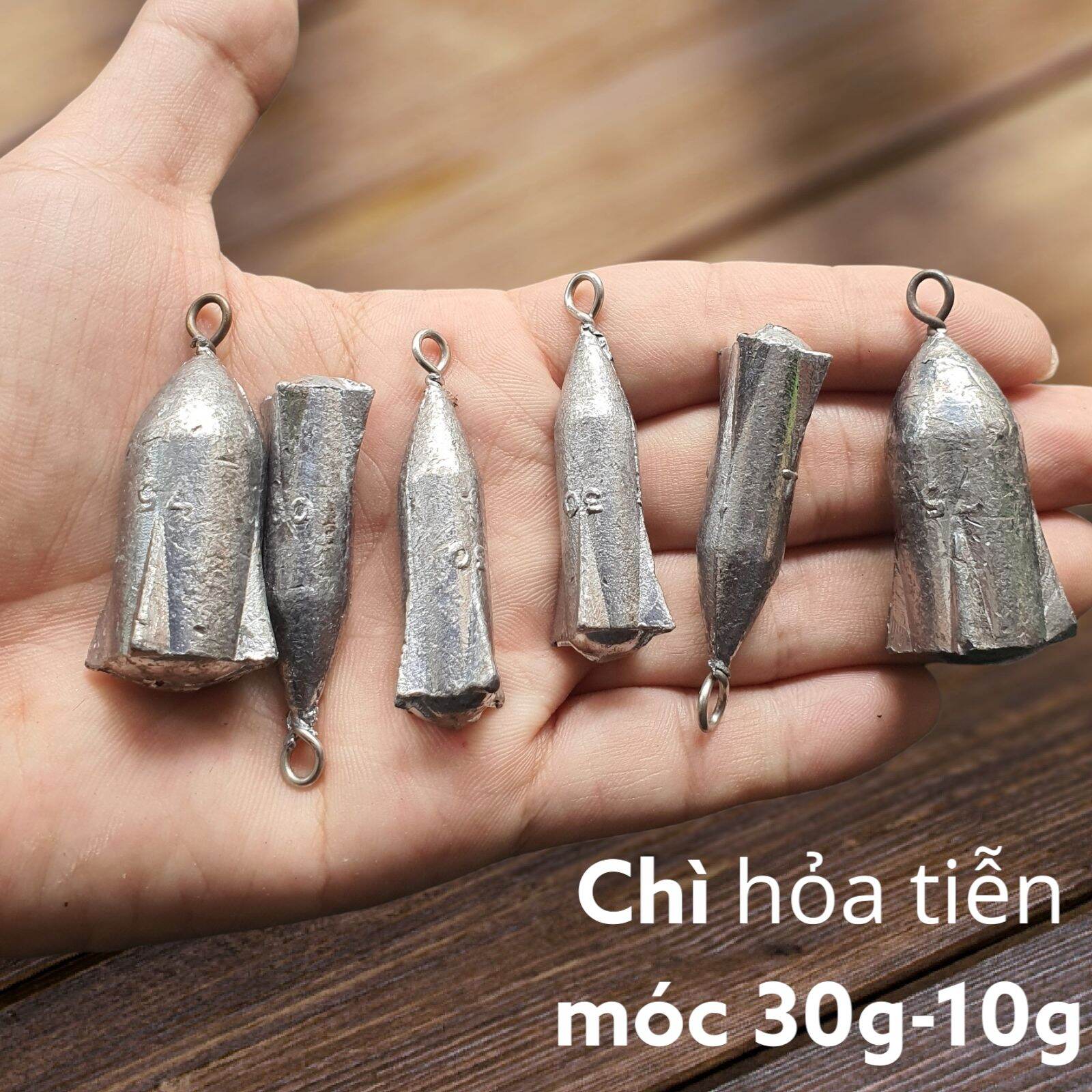 Chì hỏa tiễn có móc câu cá 30g-200g