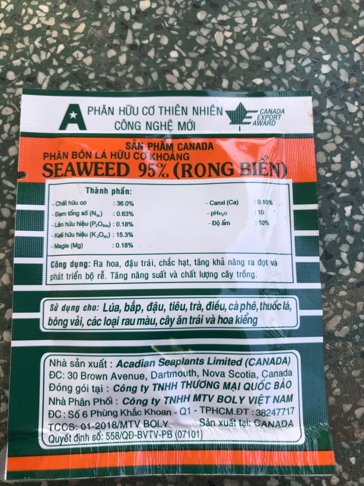 Phân bón lá phục hồi cây trồng seaweed, rong biển