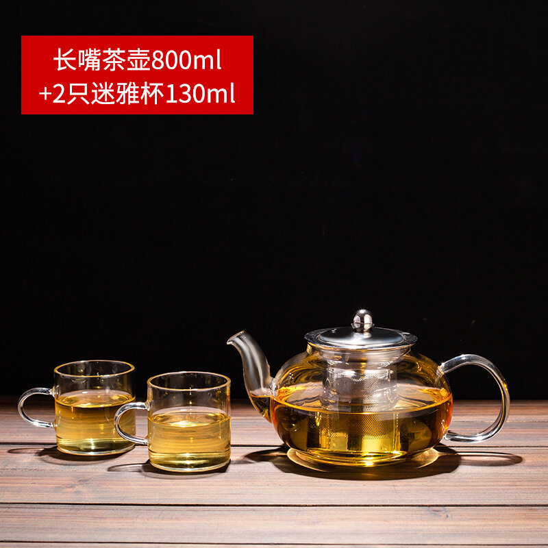 Ấm trà thủy tinh ấm pha trà gia dụng ấm đun nước bếp gốm điện dày dặn bộ dụng cụ pha trà cốc trà kungfu ấm đun trà nổi tiếng trên mạng