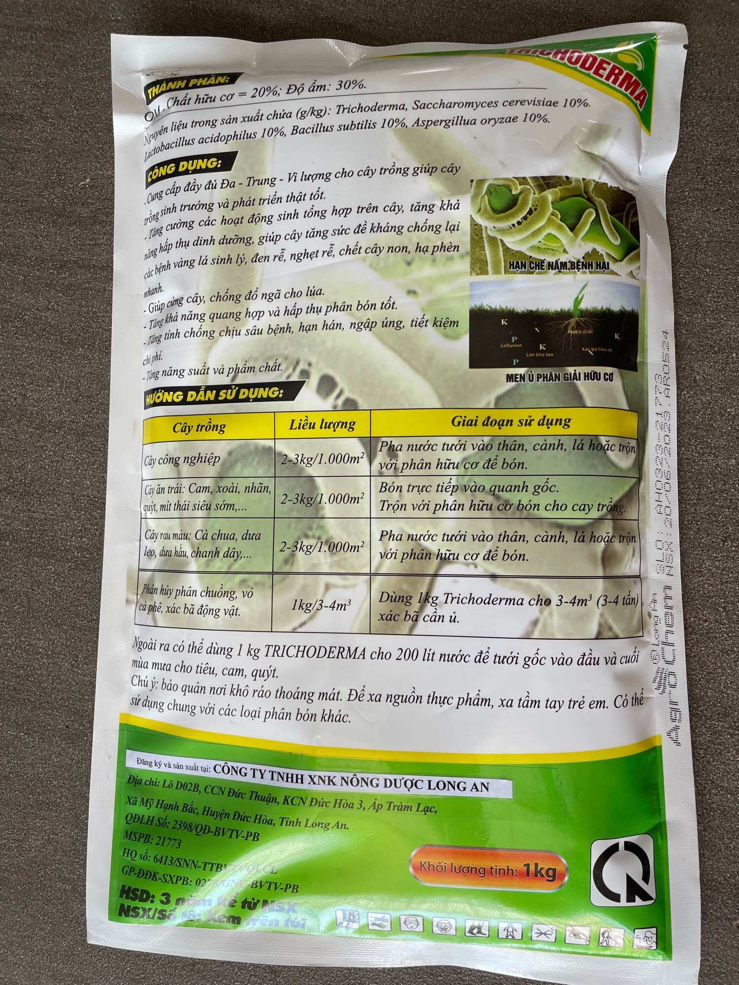 Nấm TRICODERMA gói 1KG