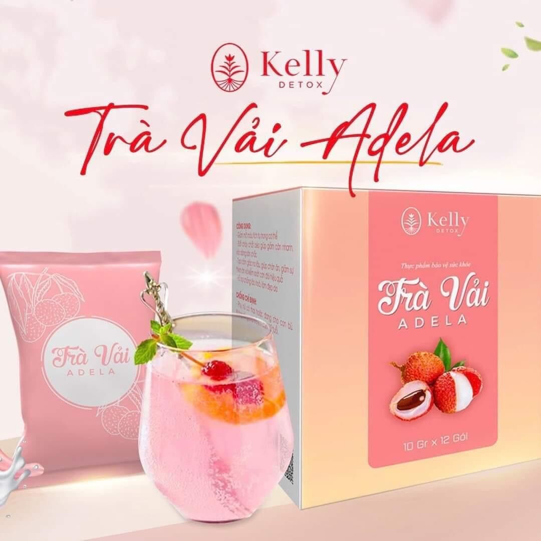 Trà Giảm cân Vị Vải thiều Adela Kelly Detox