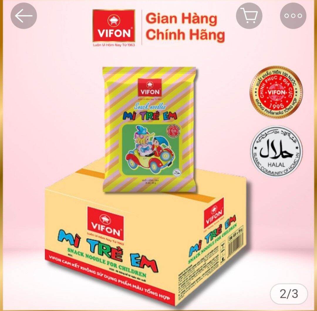 Mì Trẻ em Vifon thùng 200 gói 20g