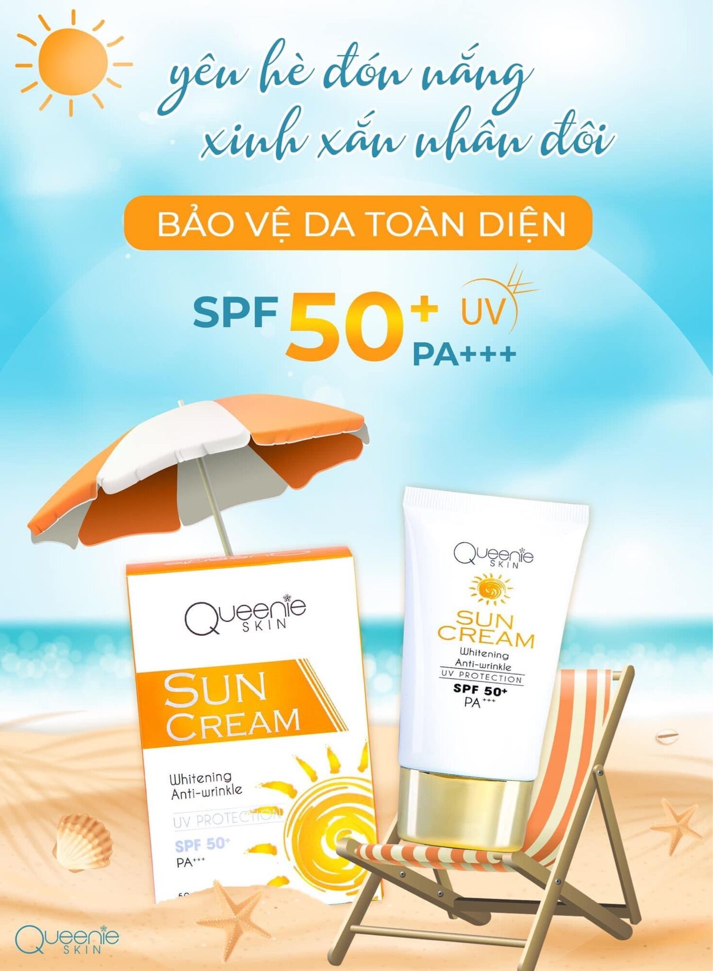 KEM CHỐNG NẮNG [KHÁNG NẮNG LÝ HOÁ QUEENIE SKIN ]