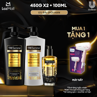 Combo Dầu Gội, Dầu Xả, Serum TRESemmé Lamellar Gloss LamellarBond+ Phủ Bóng 8X Chuẩn Salon 450g, 450g,100ml