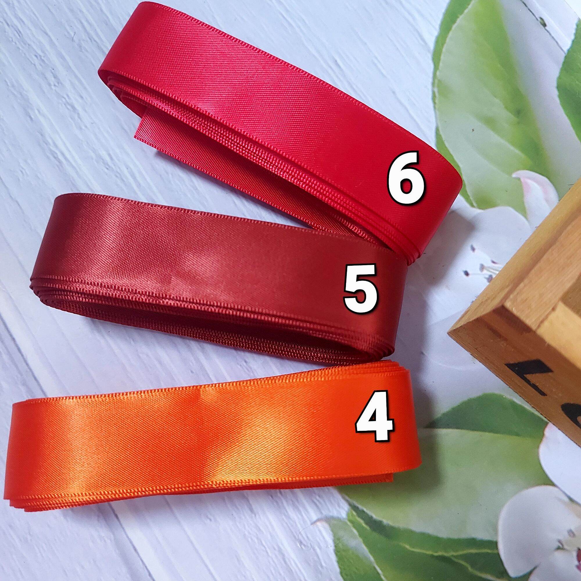 (DÂY 5 MÉT) RUY BĂNG LỤA  1 MẶT PHỤ KIỆN THỦ CÔNG , BẢN RỘNG 2.2CM.