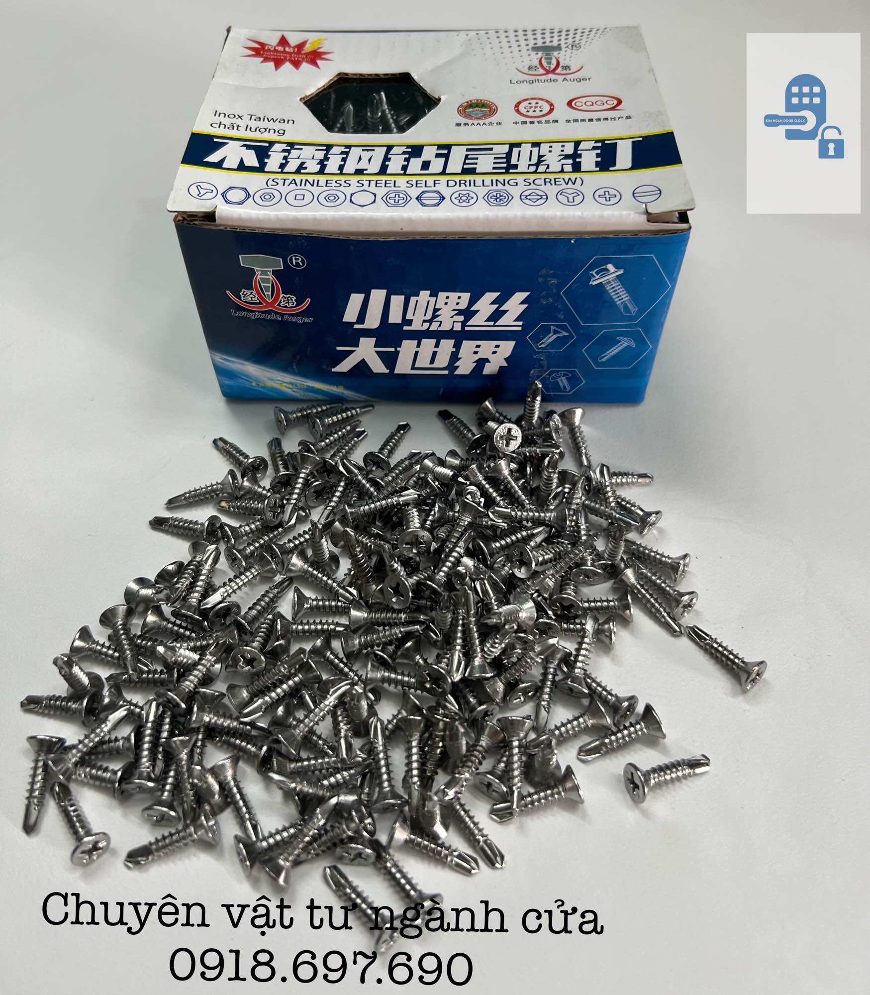 [1 Hộp ] Vít bắn inox đầu dù - vít đuôi cá đầu dù