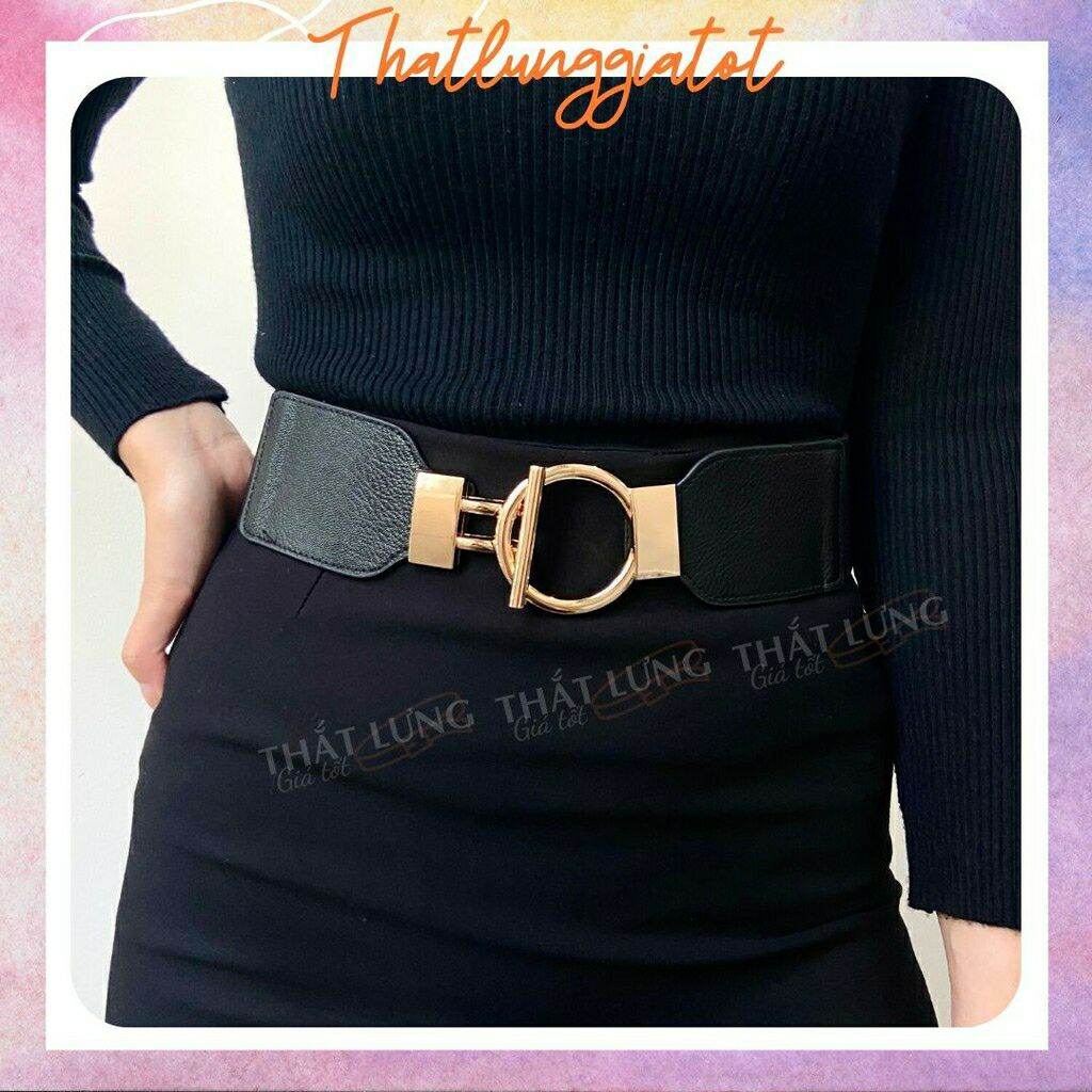 Đai váy tròn cá tính belt phối đầm bản 6cm DV056 - Thắt Lưng Giá Tốt