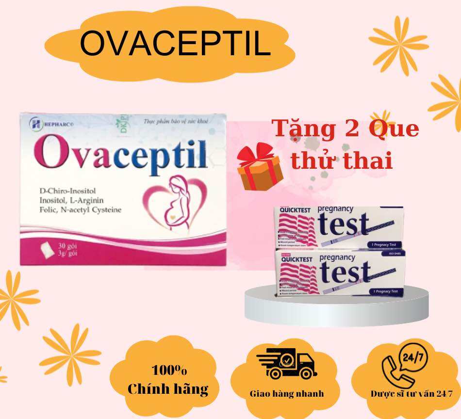 Ovaceptil, bổ trứng, hỗ trợ cải thiện buồng trứng đa nang, hỗ trợ sinh sản