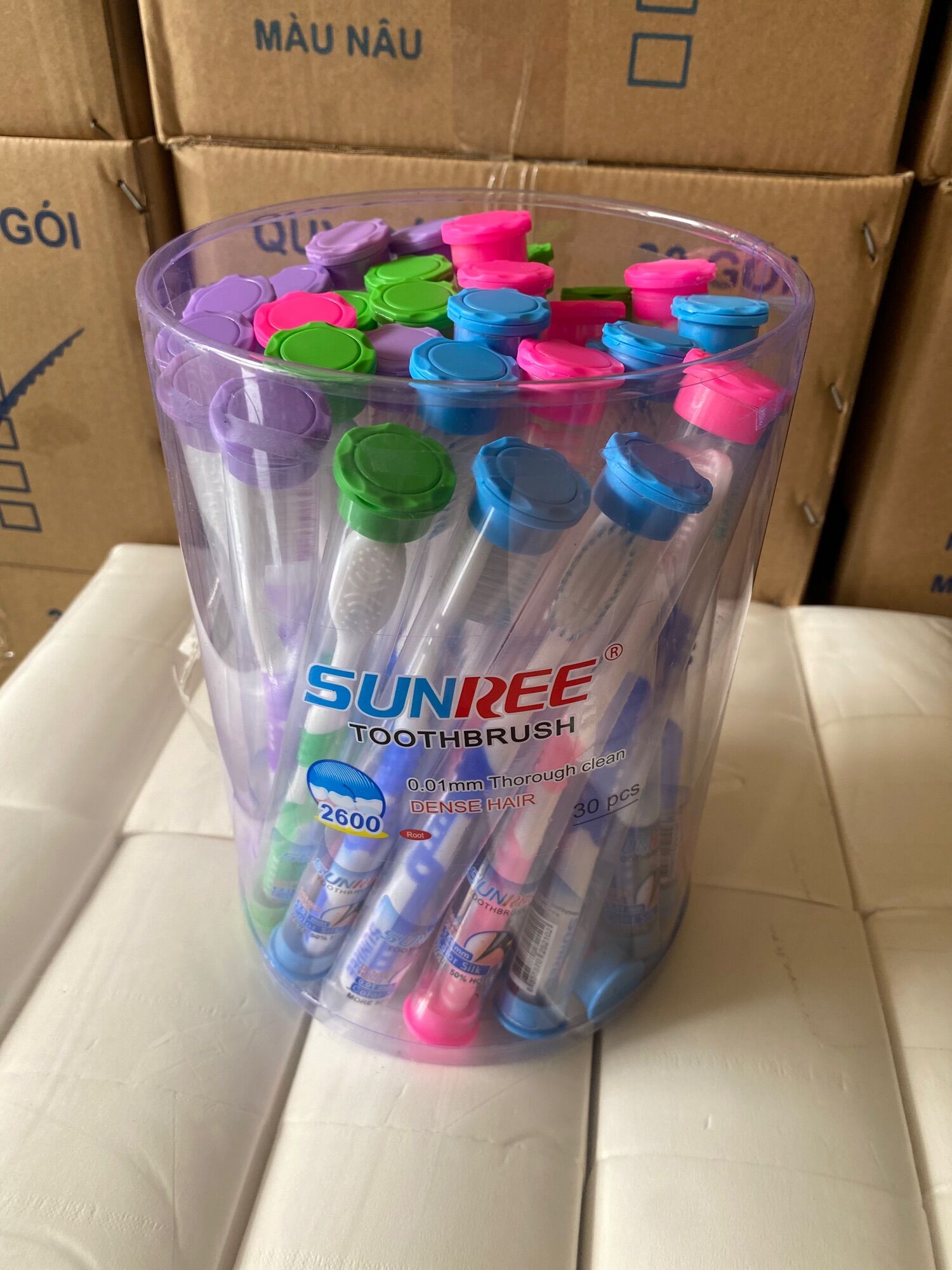 HỘP 30 CÁI BÀN CHẢI ĐÁNH RĂNG SUREE THÁI LAN