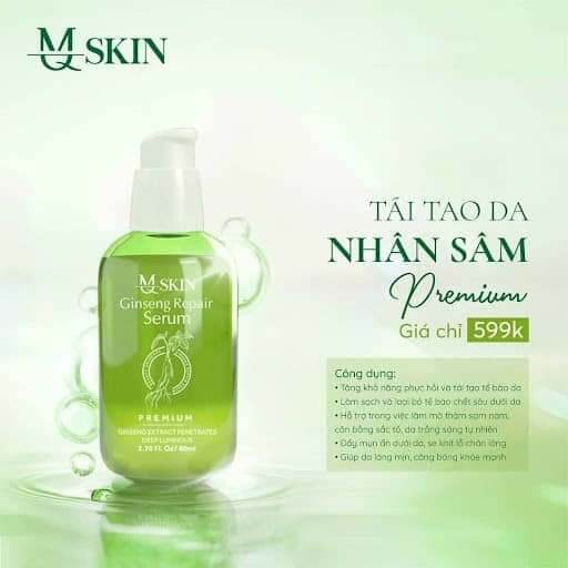 Serum thay da nhân sâm ko sưng mq skin