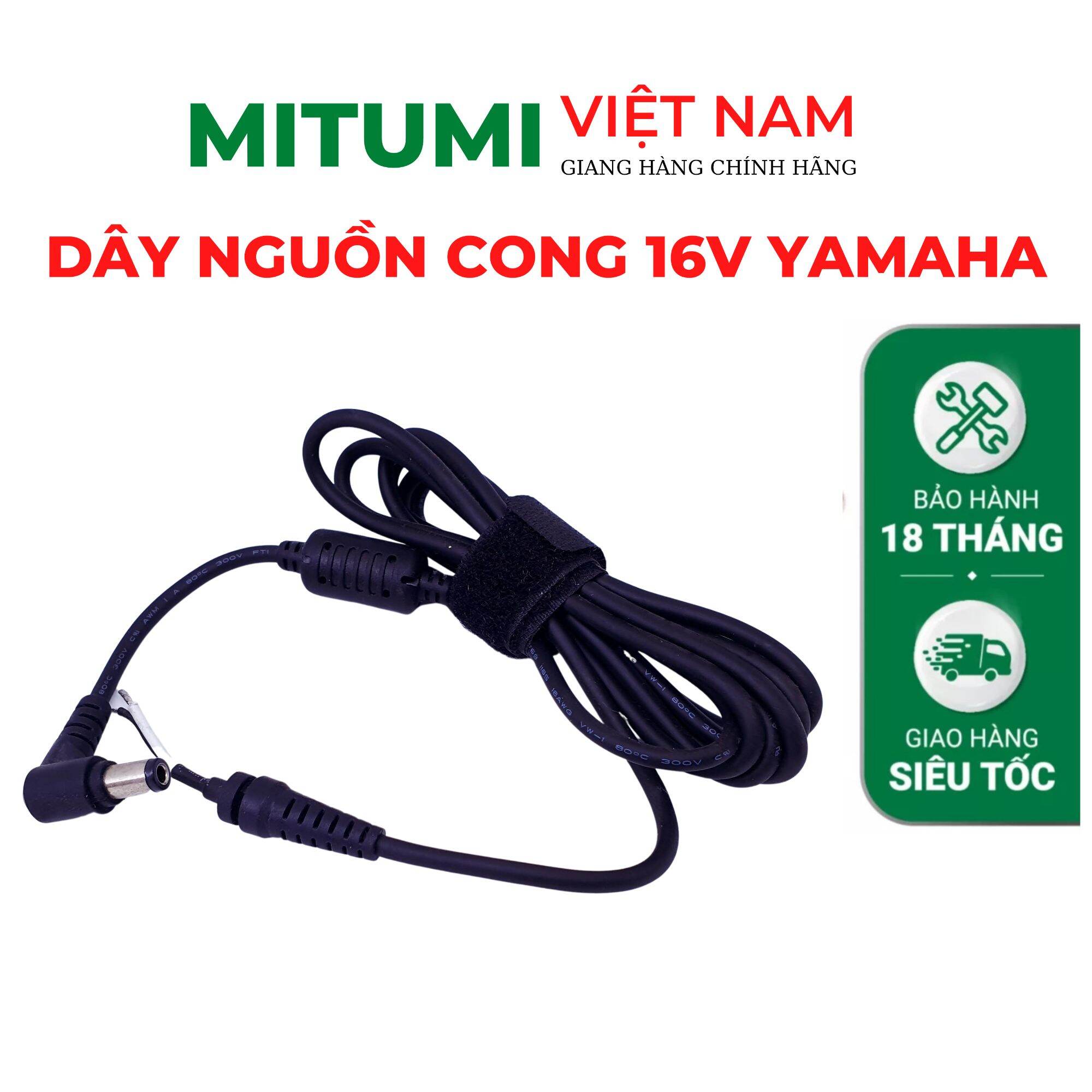 Dây nguồn jack cong 16v cho đàn yamaha