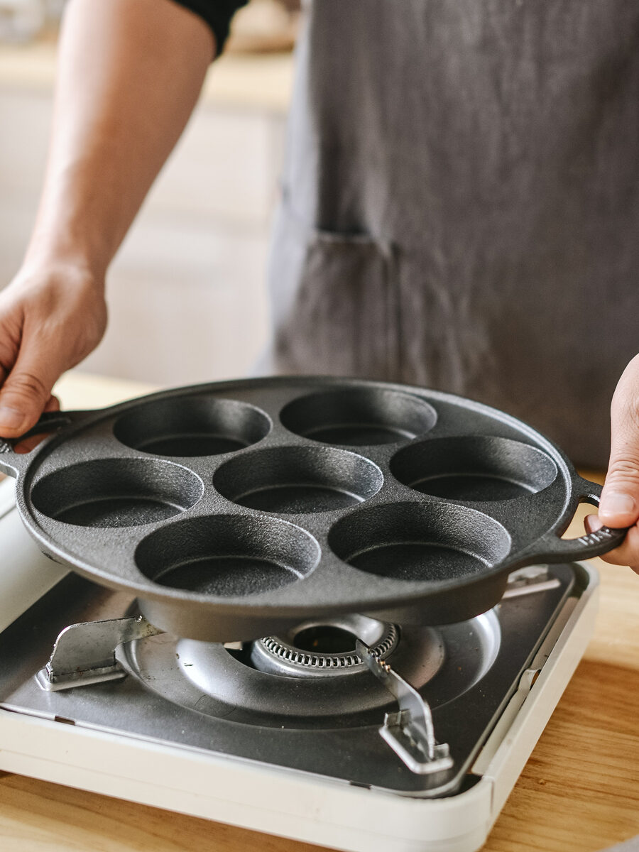 Chảo Chiên Trứng Gang Mẫu Mới Khuôn Máy Làm Bánh Hamburger Trứng Làm Sâu Lòng Nồi Sủi Cảo Trứng Không Tráng Đế Bằng Không Dính Gia Dụng