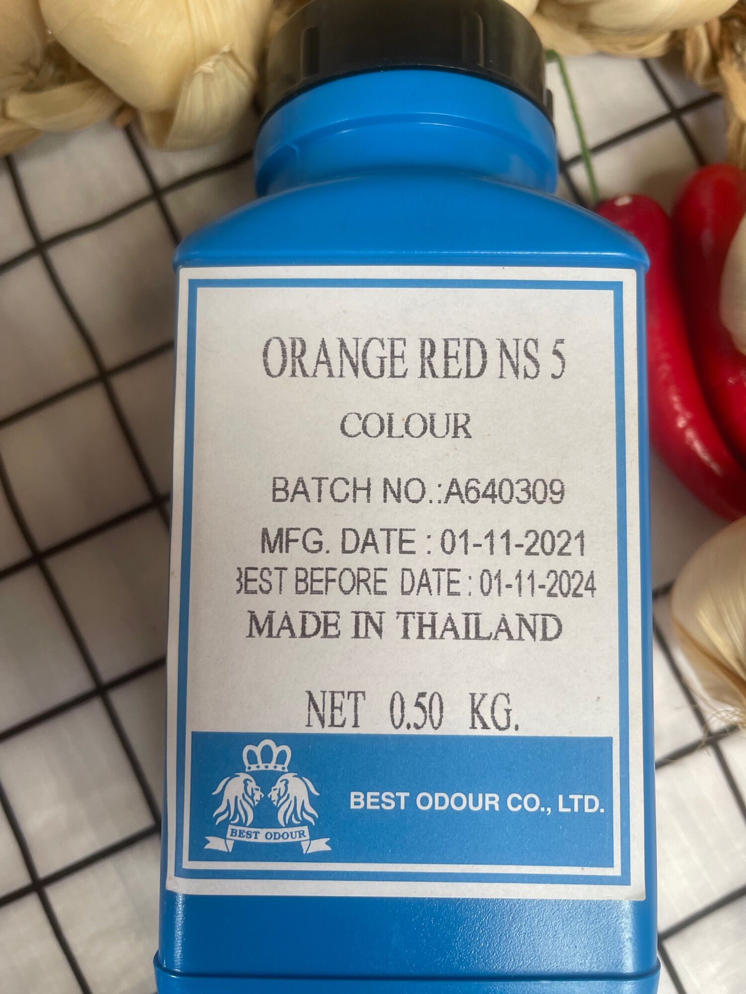 BỘT MÀU ĐỎ CAM ( MÀU GẠCH TÔM ) THÁI LAN 500GRAM