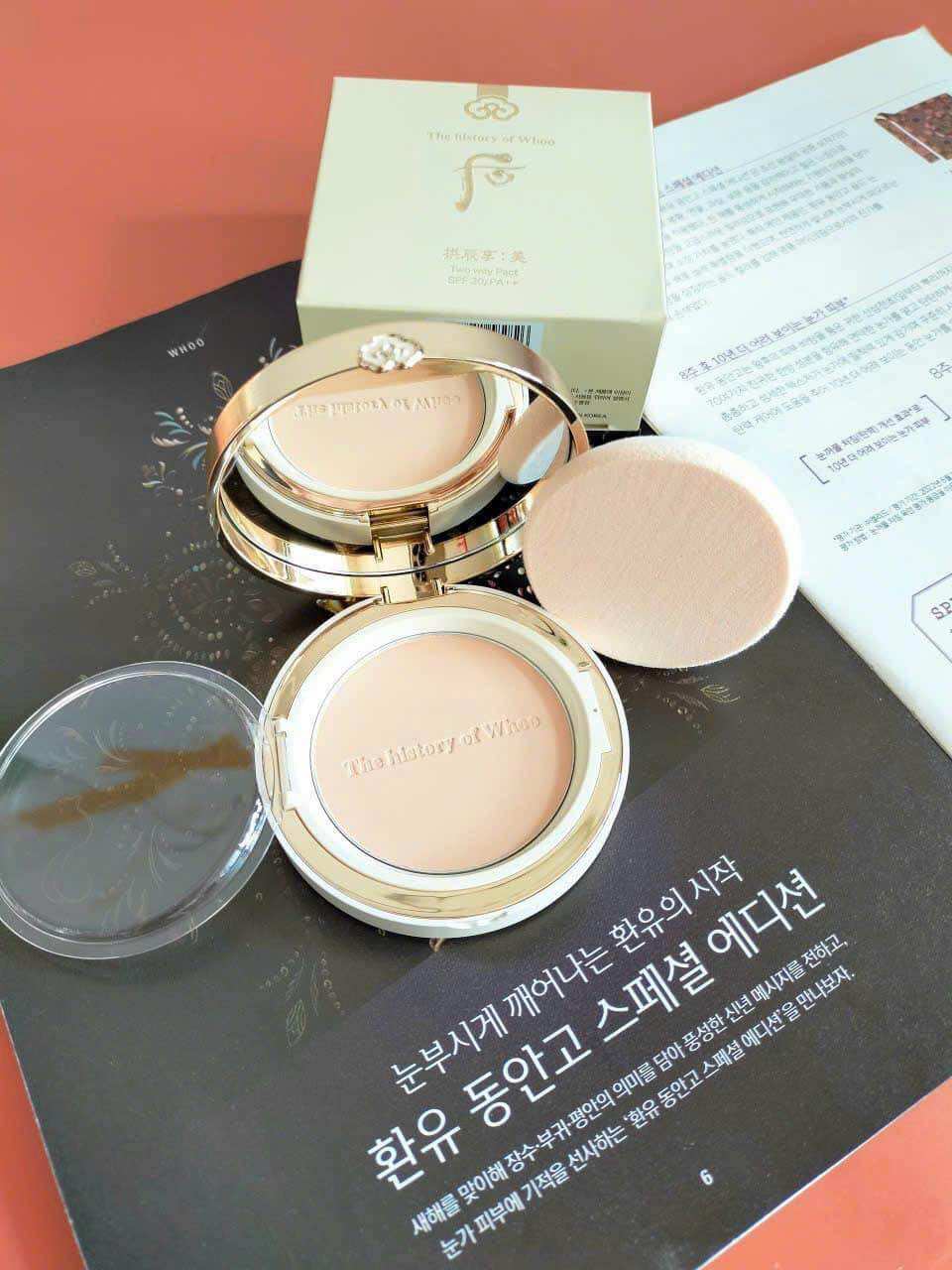Phấn phủ trang điểm Whoo vàng chống lão hóa (tách set)