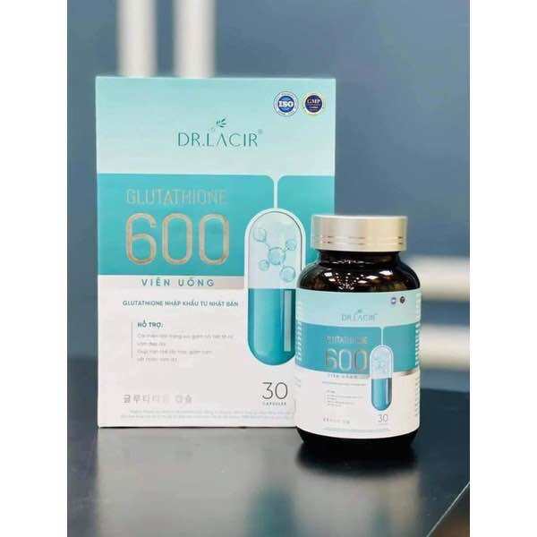 glutathione 600mg, glu 600 viên uống trắng da glu 600, glutathione 600mg