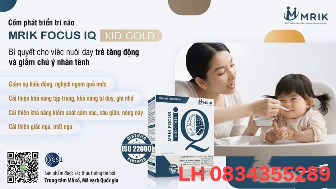Cốm phát triển trí não Mrik Focus IQ Kid Gold