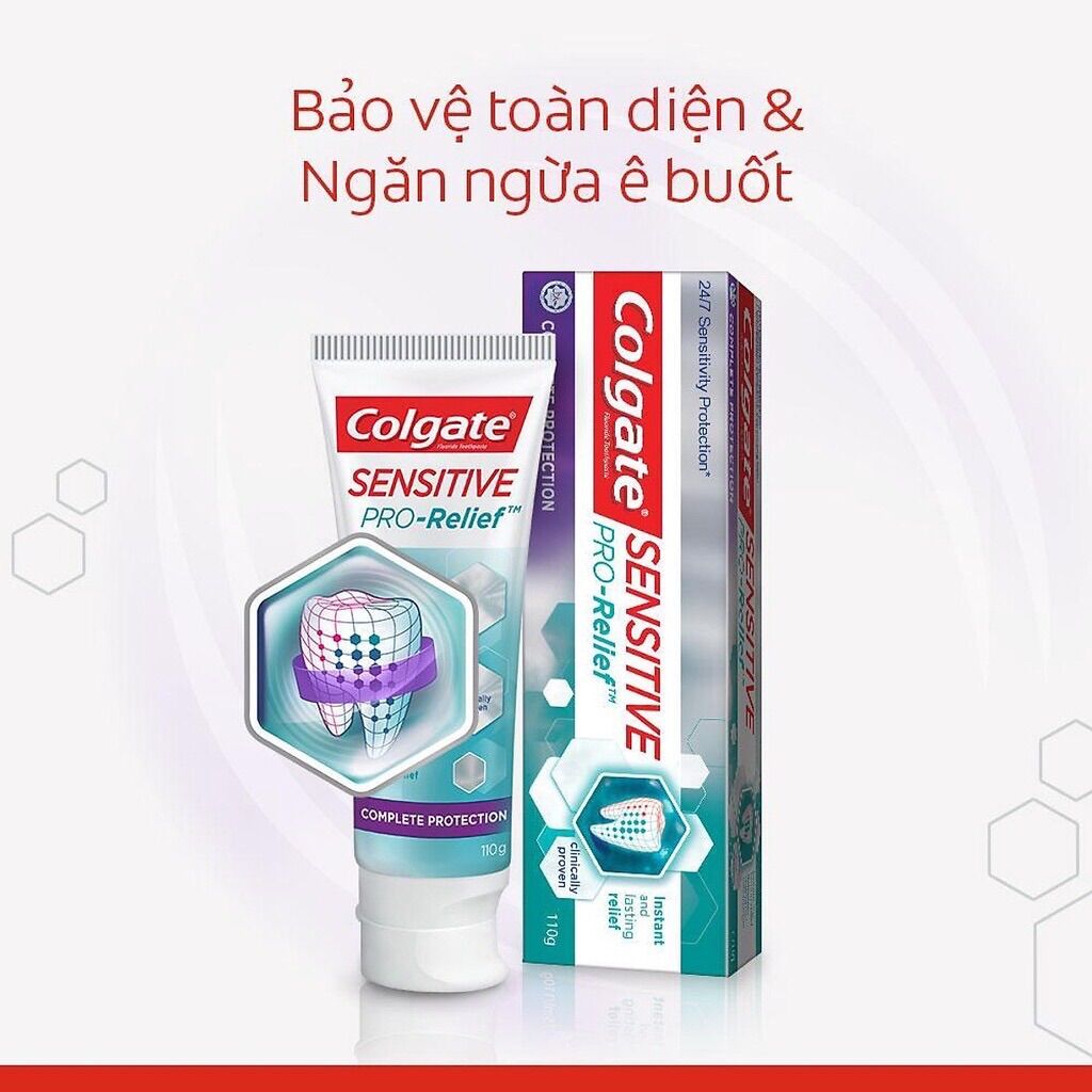 (Date t5/2025)Kem đánh răng Colgate ngăn ê buốt sensitive pro relief tuýp 110g
