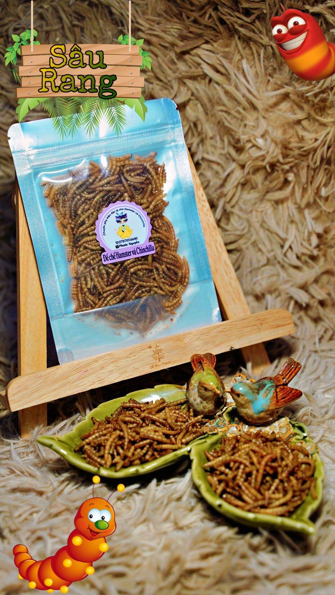 Sâu gạo trung rang cho Hamster