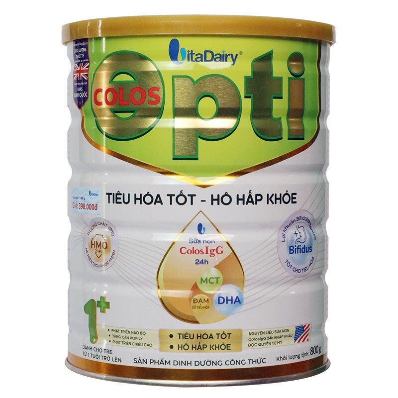 Sữa bột Colos opti 1+ lon 800g - hô hấp tốt, tiêu hoá khoẻ