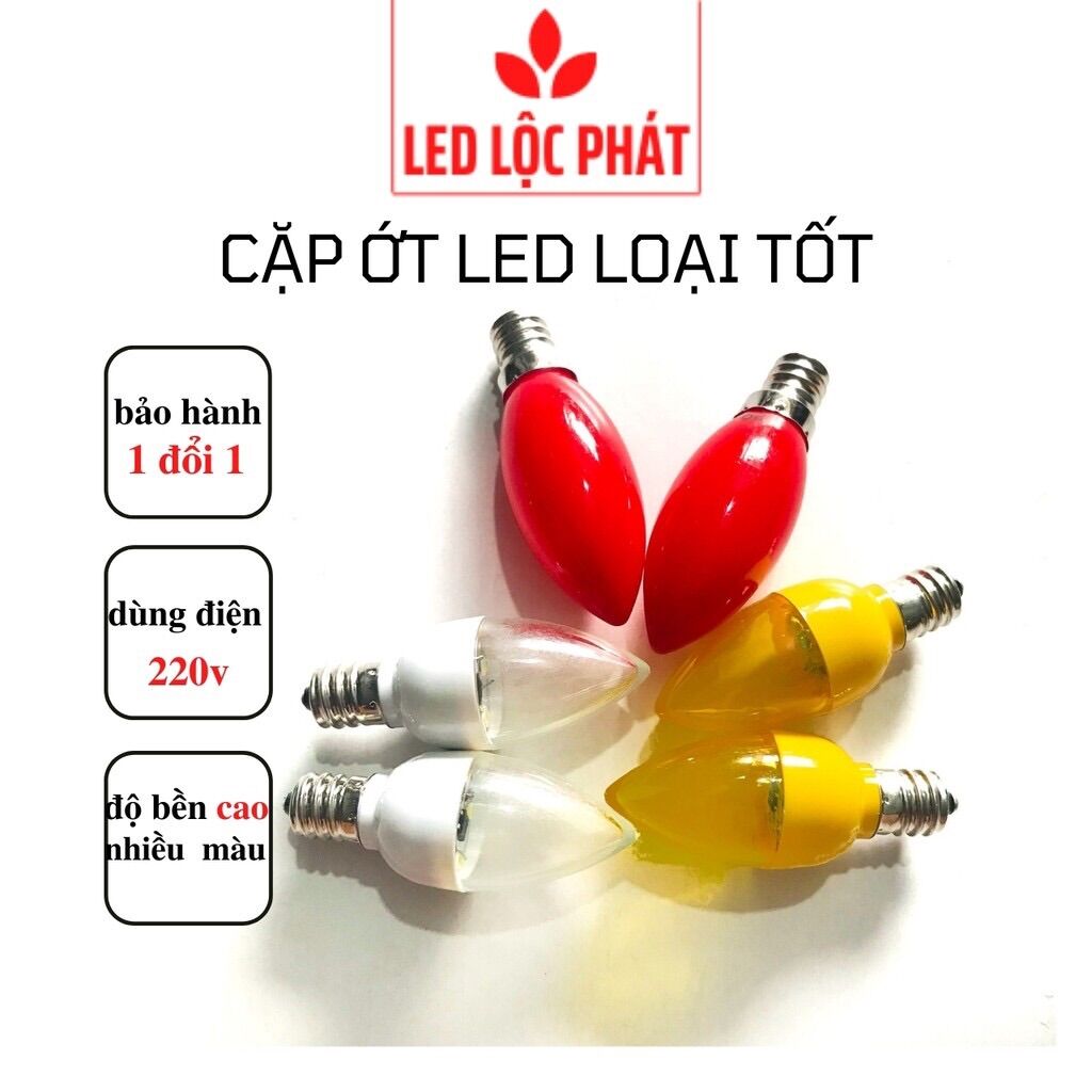 Đèn trái ớt led, đèn quả nhót dùng cho bàn thờ ông địa thần tài