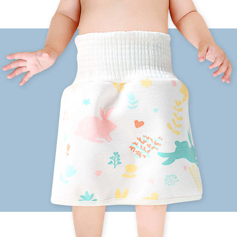 Váy Chống Thấm Em Bé Quần Tã Em Bé Quần Tã Em Bé Cotton Chống Nước Có Thể Giặt Mùa Hè Thoáng Khí Trẻ Lớn Chống Ướt Giường Dụng Cụ Thần Thánh Cỡ Lớn