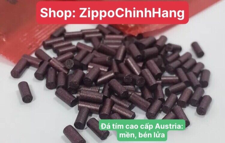Combo 15 viên Đá Zippo, Đá lửa Zippo, các loại bật lửa nhập khẩu Austria, Đá tím Zippo cao cấp nhập khẩu Chính Hãng Áo