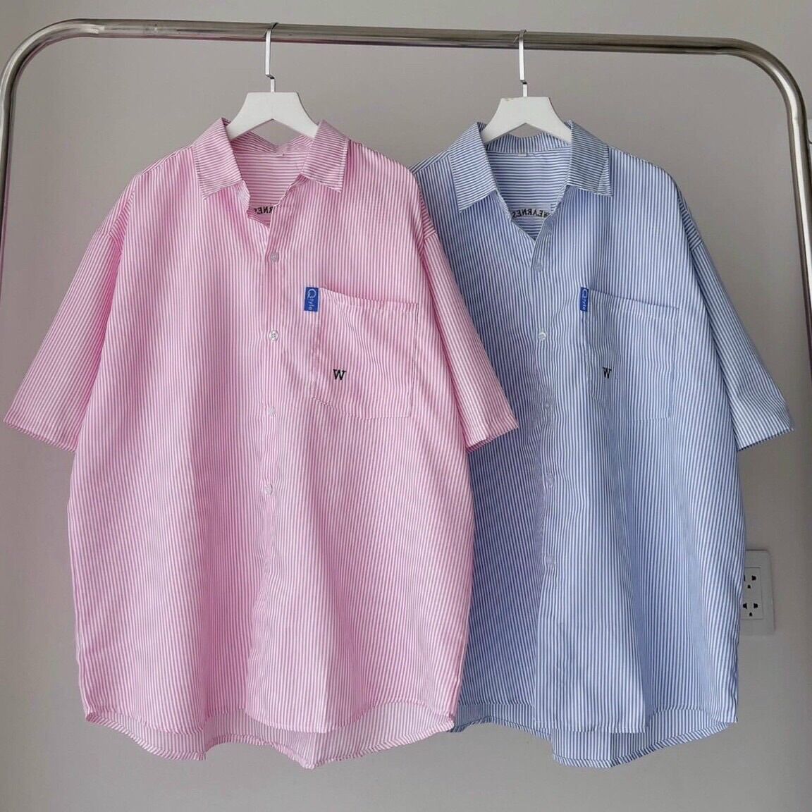 Áo sơmi w sọc tay ngắn _ht.store96