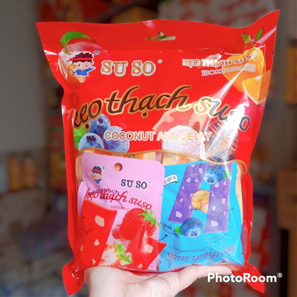 Bịch siêu to 780g kẹo thạch suso trái cây