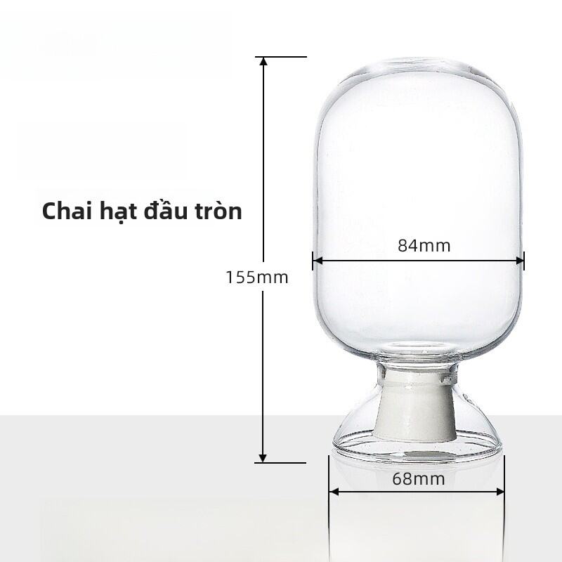 Hũ Hạt Hình Trái Tim Hình Nón HuaOu 125 250 500ml Hũ Hạt Thủy Tinh Trong Suốt Cho Hạt Nhựa Hóa Chất 