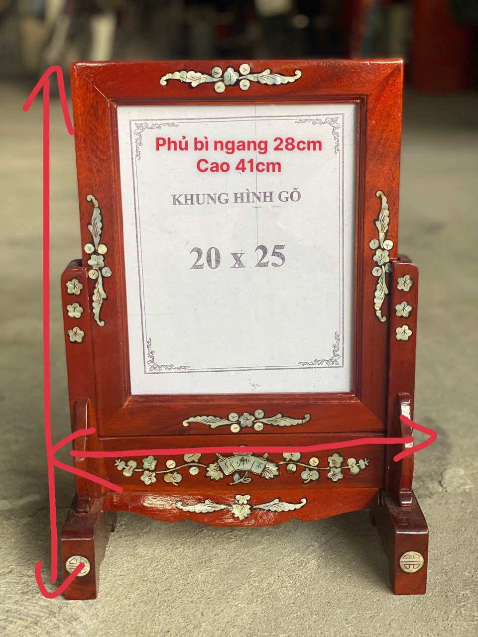 Khung Hình Cẩn Xà Cừ gỗ Tràm 2 kích thước