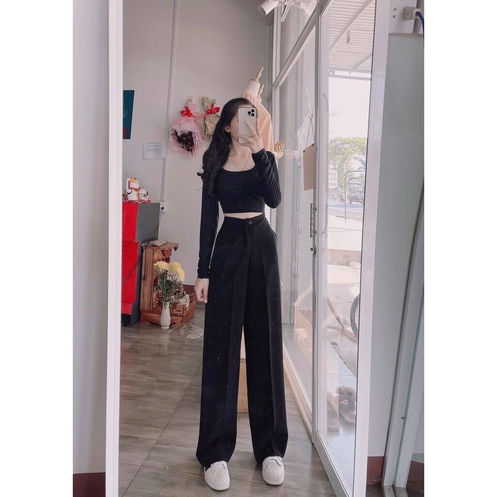 Quần ống suông rộng