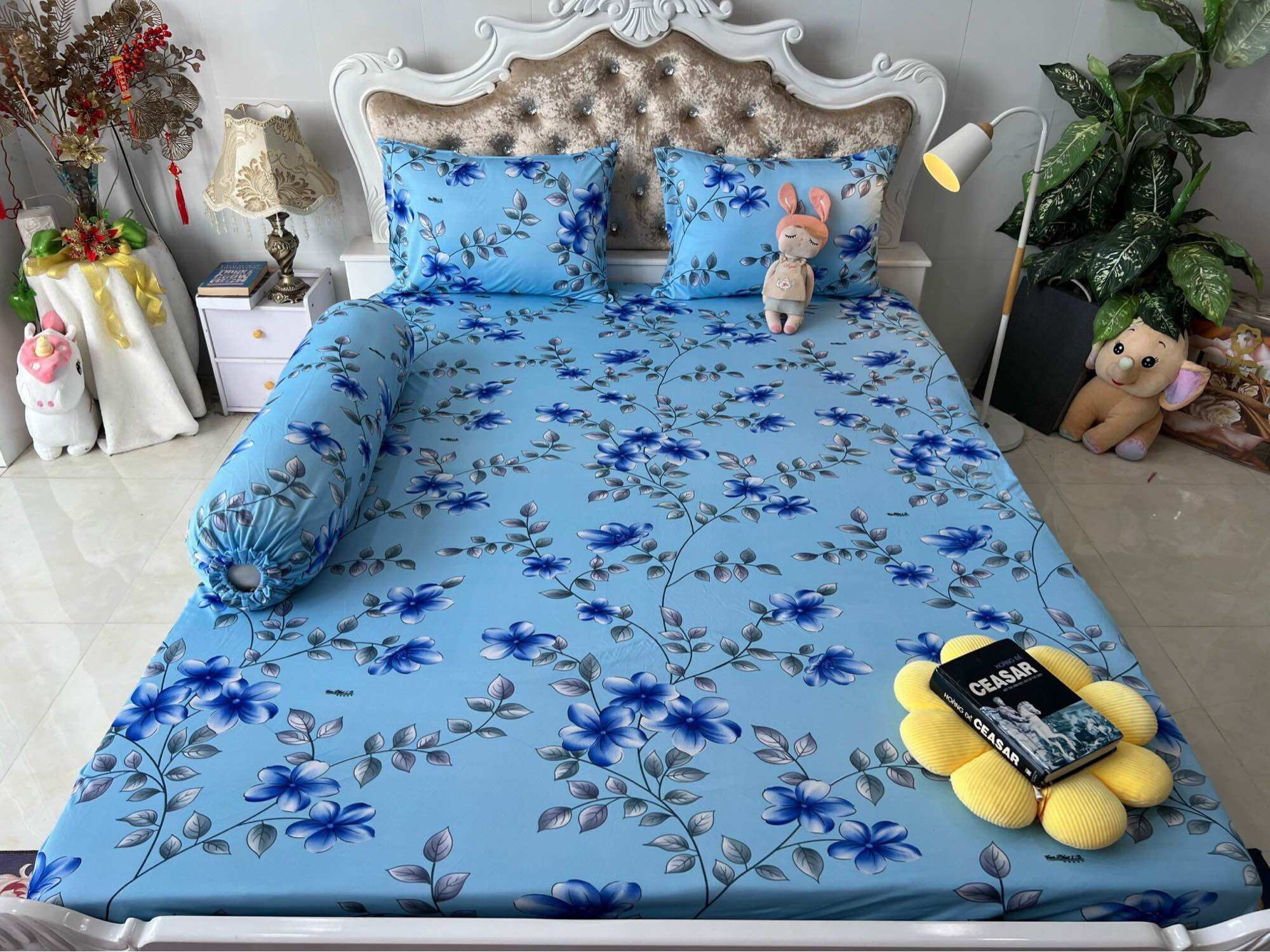 Bộ 4 drap/ga áo gối Thun Lạnh Hàn Quốc 3D Vạn Phát