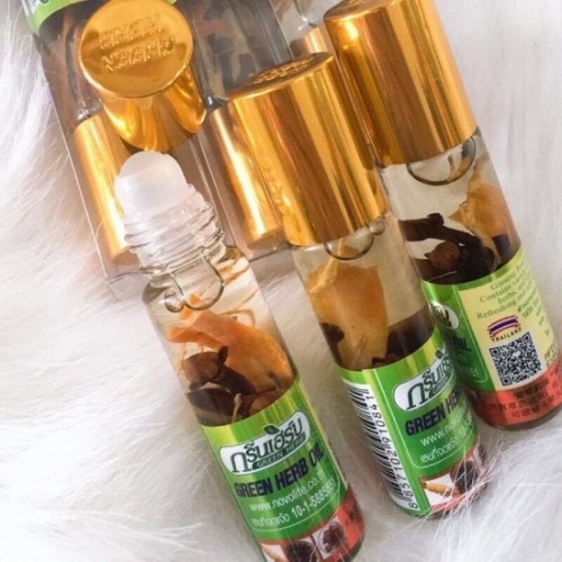 (Chính Hãng) Dầu Lăn Sâm Green Herb Thái Lan 8cc