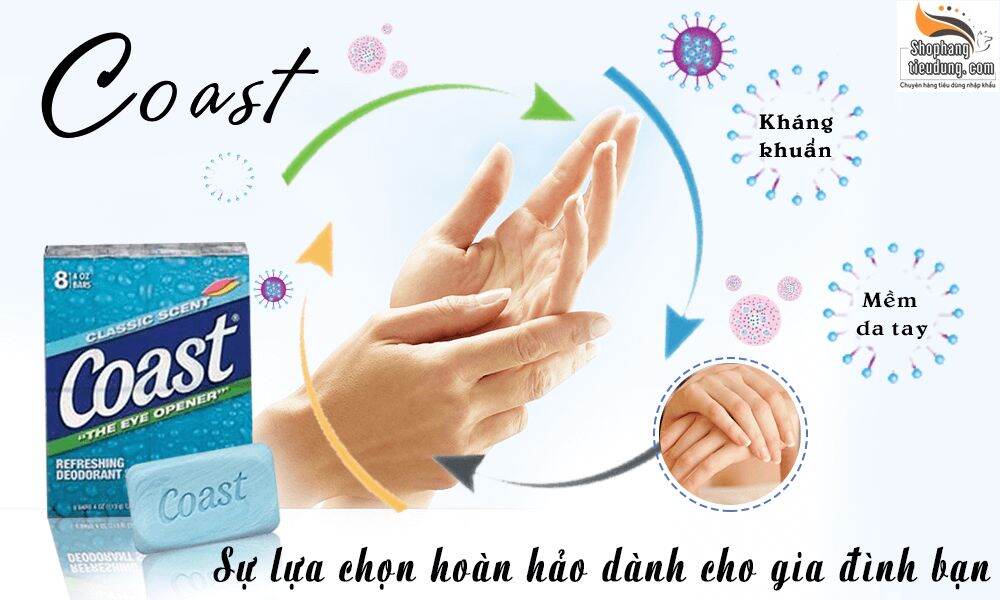 Combo 4 cục xà bông COAST HÀNG MỸ