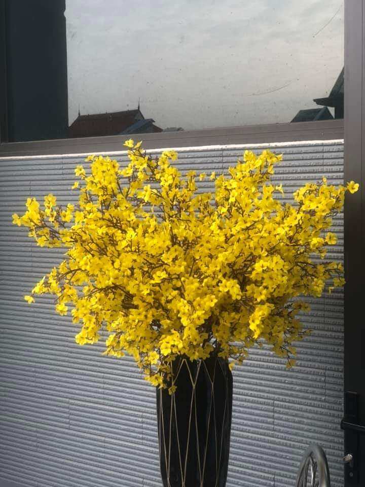 Cành hoa thạch thảo giả cao cấp, hoa giả ,hoa lụa trang trí
