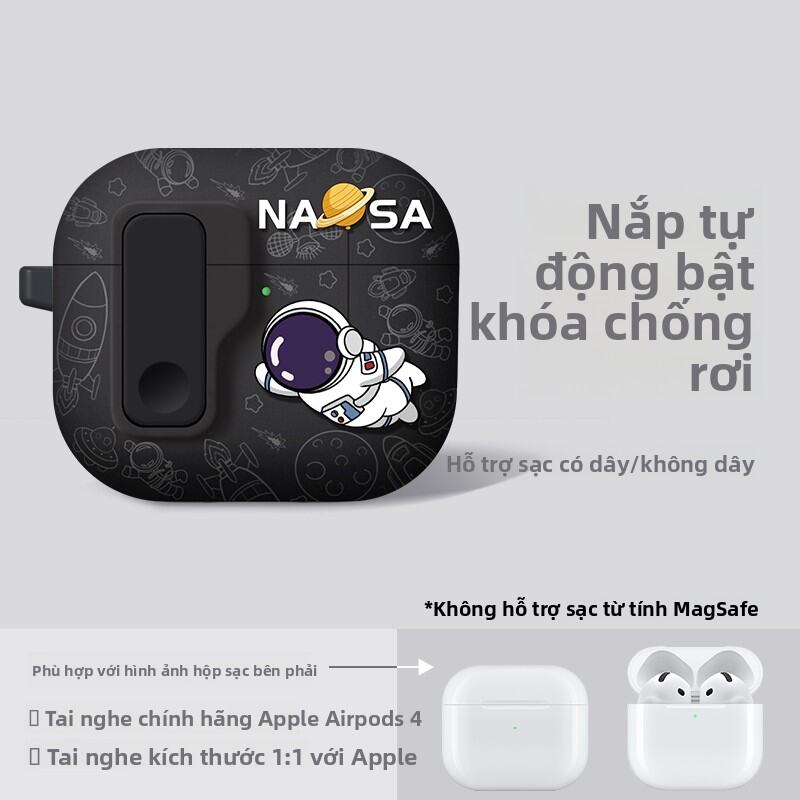 YOUSIDUN | Ốp lưng bảo vệ tự động cho AirPods Pro 2 chống tiếng ồn chủ động khóa kéo cho nam AirPods