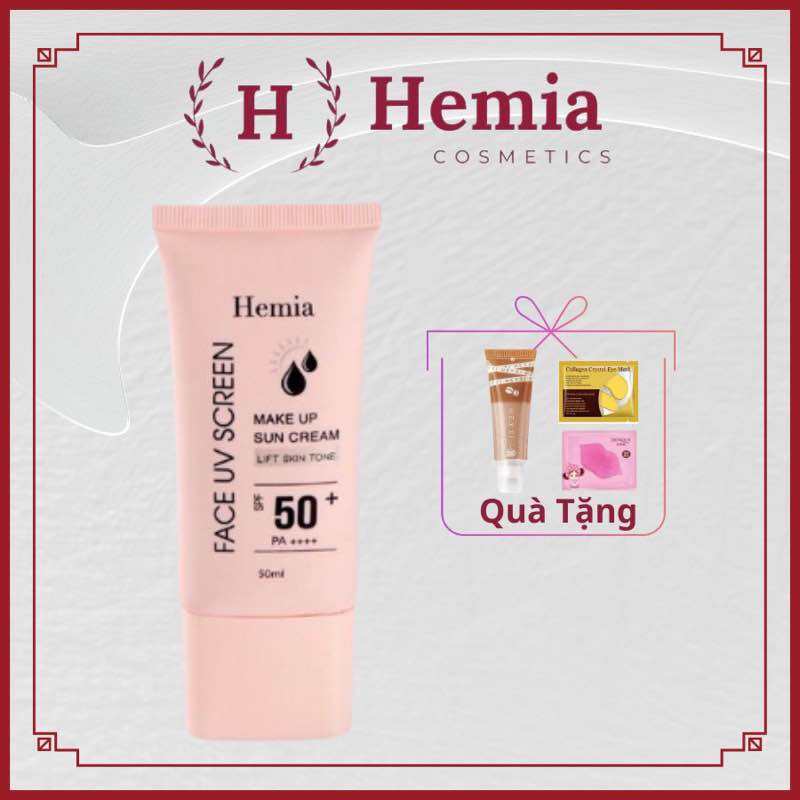Kem chống nắng Hemia  Hemia Hàn Quốc dưỡng trắng make up bảo vệ da, chống