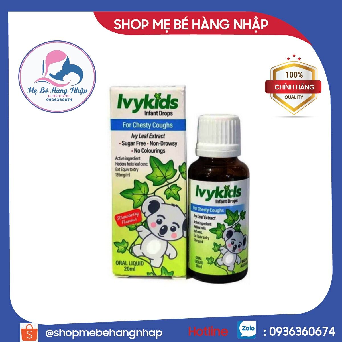 Siro giảm ho Ivy Kids 20ml