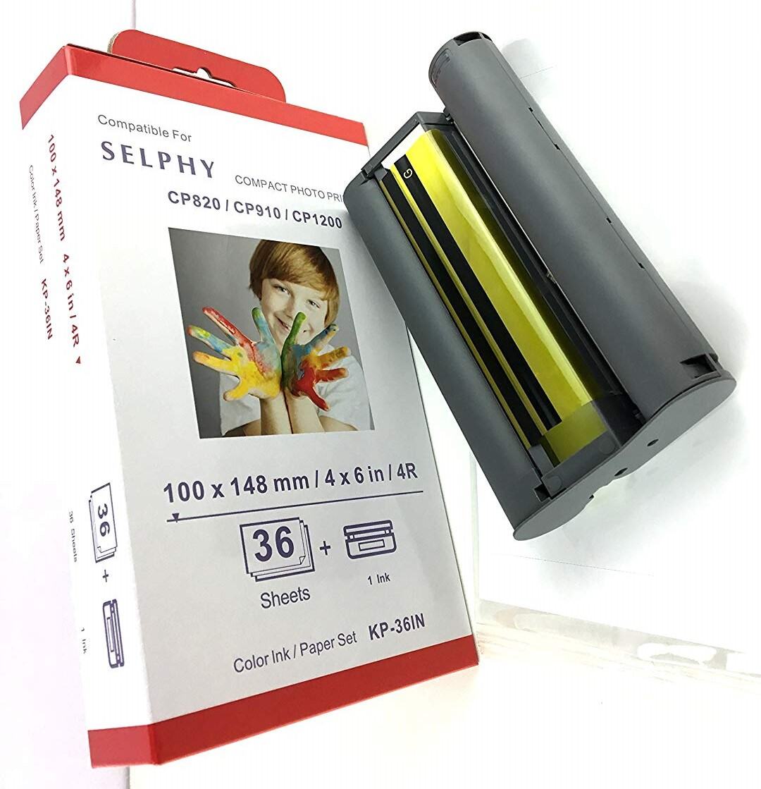 Bộ Mực Canon CP1300 CP910 CP900 CP1200 CP1500 Giấy Phim 6 Inch Bộ Mực Và Băng Màu Giấy Phim Photo Paper High Gloss Material