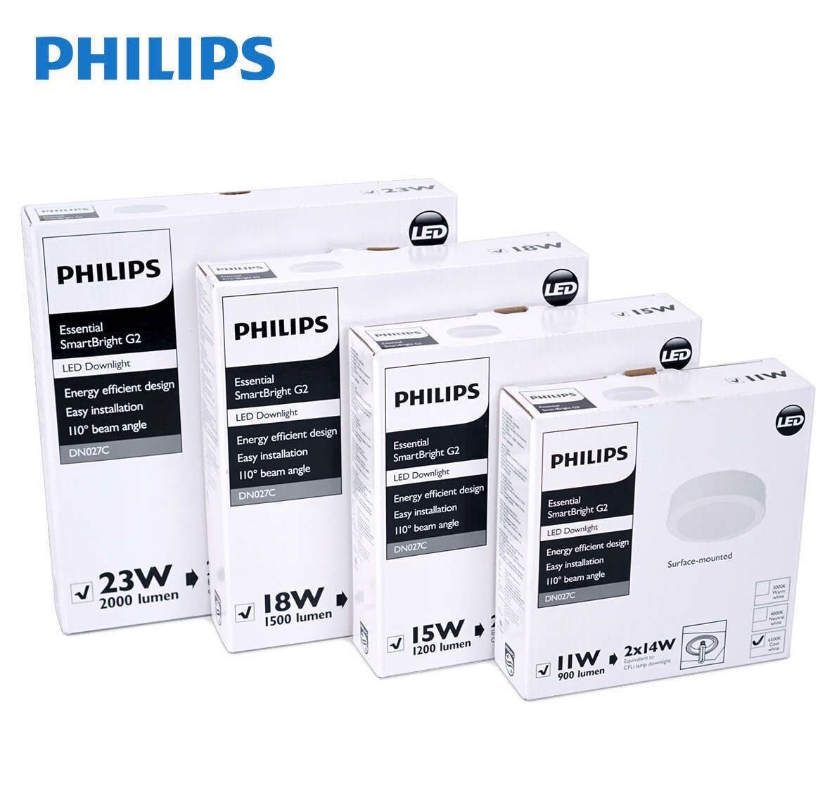 [Q1HCM] Đèn Led Ốp Trần Tròn DN07C 15W Philips | Đèn Led Ốp Nổi Trần 15W DN027C Led12 D175 1200Lumen Philips. Philips
