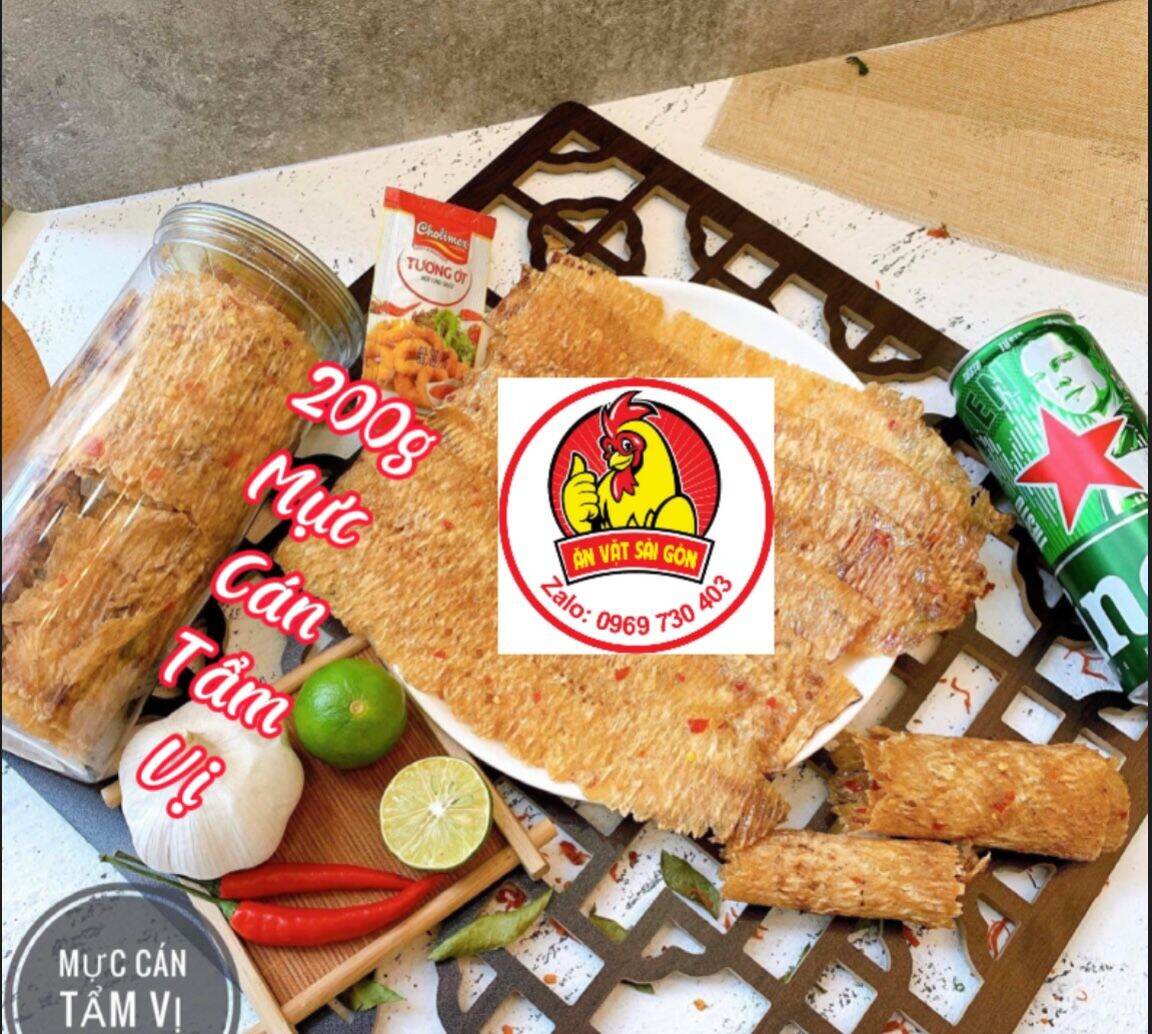 200g khô mực cán nguyên con tẩm vị