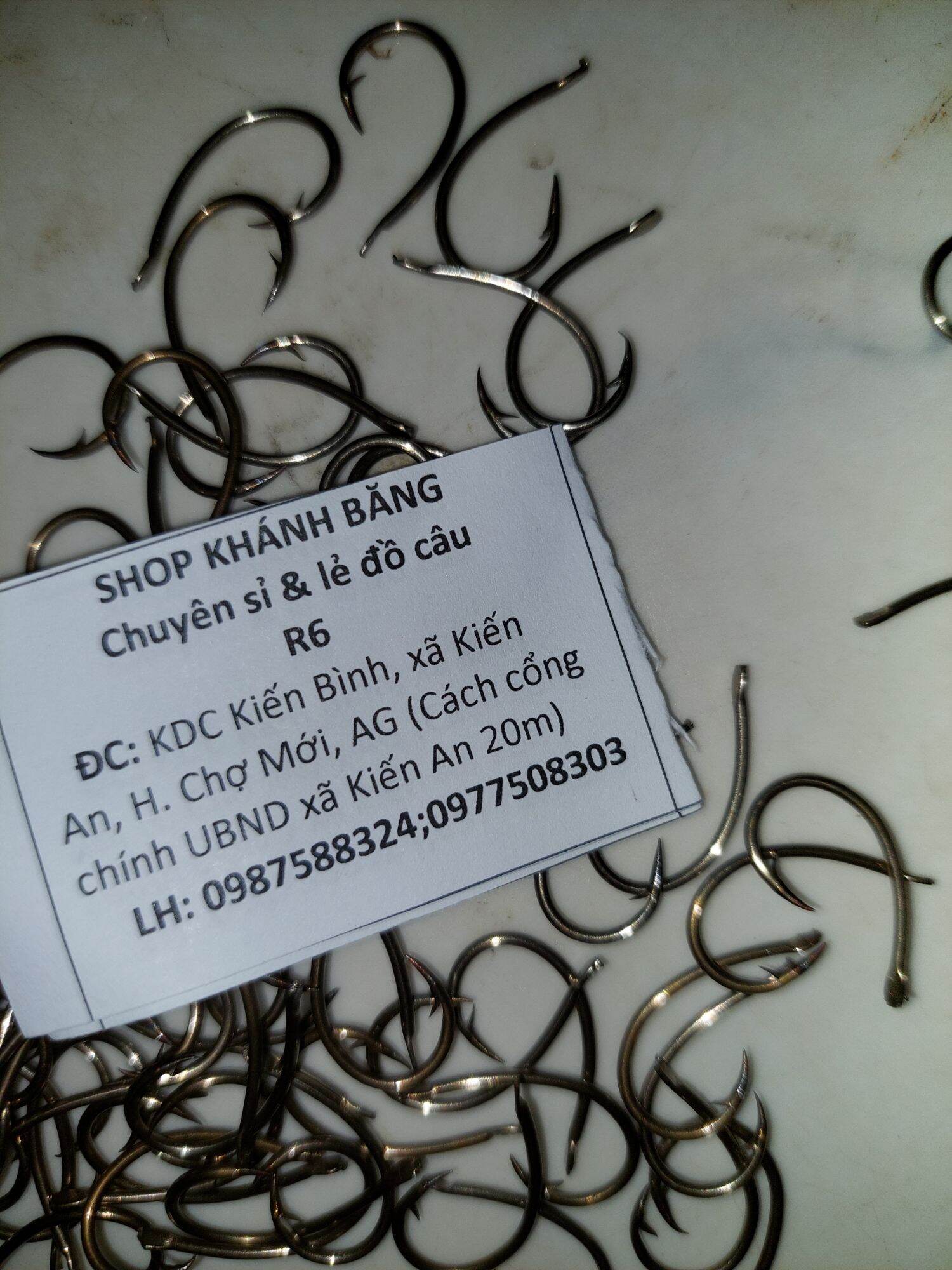 Lưỡi câu cắm ếch cá lóc r6 thép 2 gói