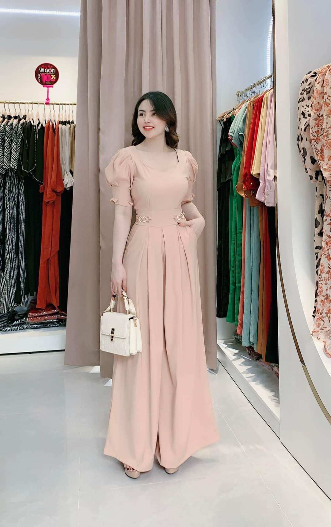 Jumpsuit thiết kế phối màu cao cấp SJ1118